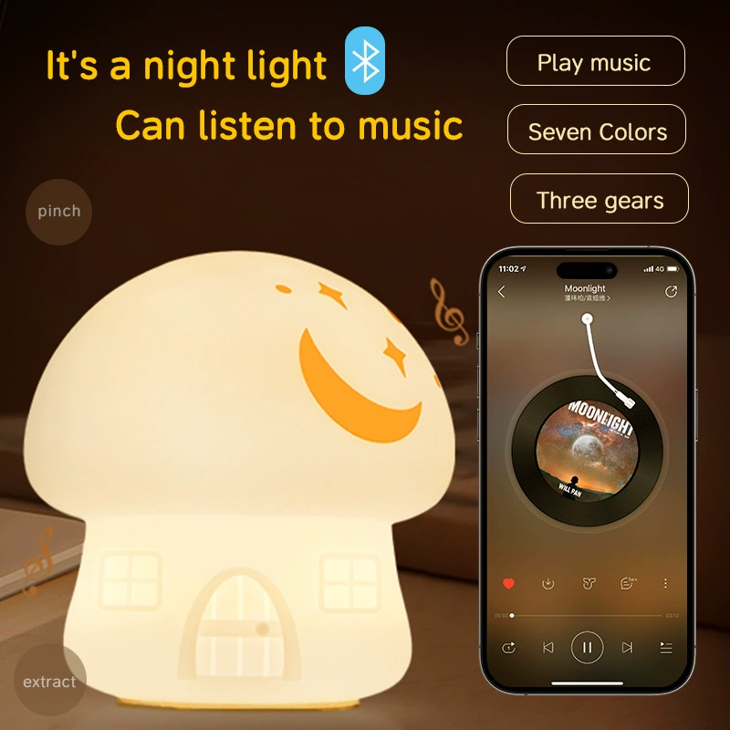 Mushroom Colorful Creative Small Night Light